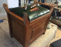 Piano stool with broken uprights and turning 